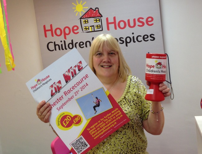 Maggie Jones is doing a zip wire challenge for Hope House