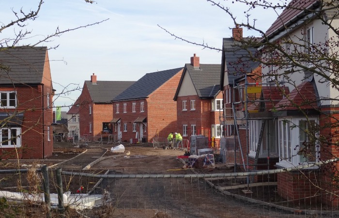 Malbank Waters housing estate, building site, Nantwich, pic by Jonathan White