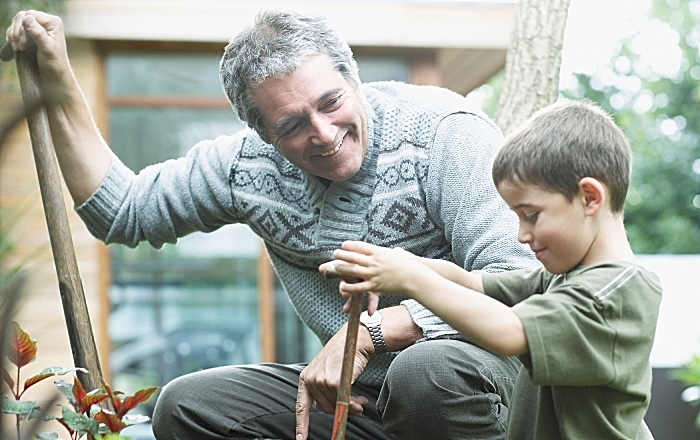 Early Help awards - Man helping child in the garden1 (1)