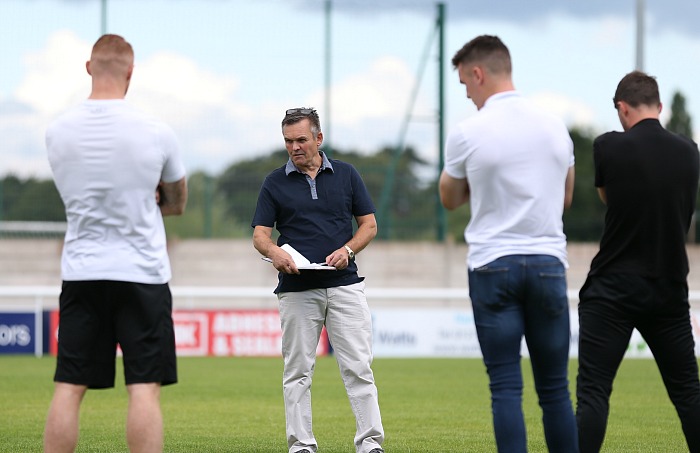 Manager Dave Cooke announces the teams