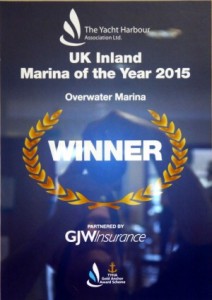 Marina of the Year Winners Certificate