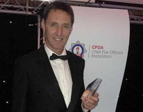Road safety champion Martin Dowle CFOA award 2014