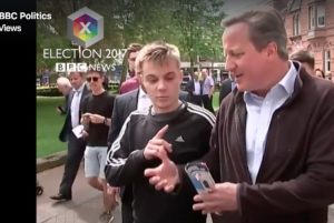 Nantwich student becomes internet star after grilling David Cameron