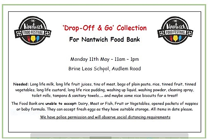 May 11th collection - Foodbank