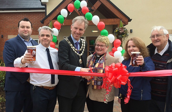 Mayor Andrew Martin cuts ribbon to new Sacred Orchard pub