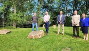 New seating feature unveiled on Mill Island in Nantwich