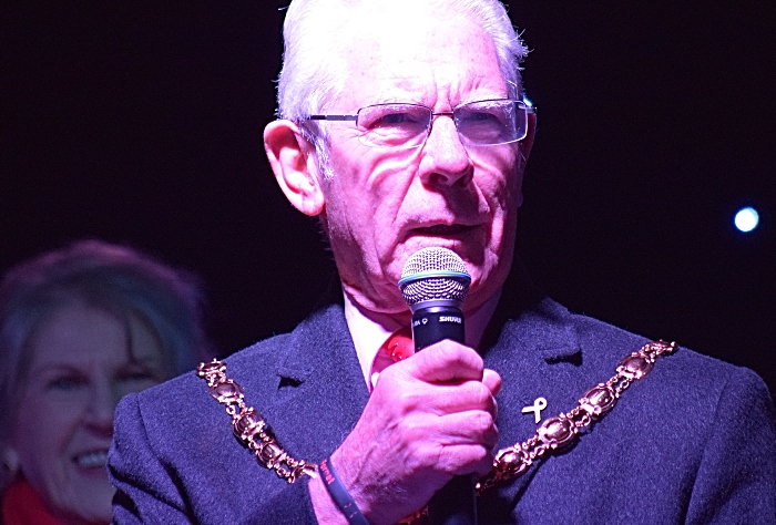 Mayor of Nantwich Councillor Arthur Moran addresses the audience (1)