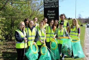 Nantwich students litter pick in ‘Clean for Queen’ campaign
