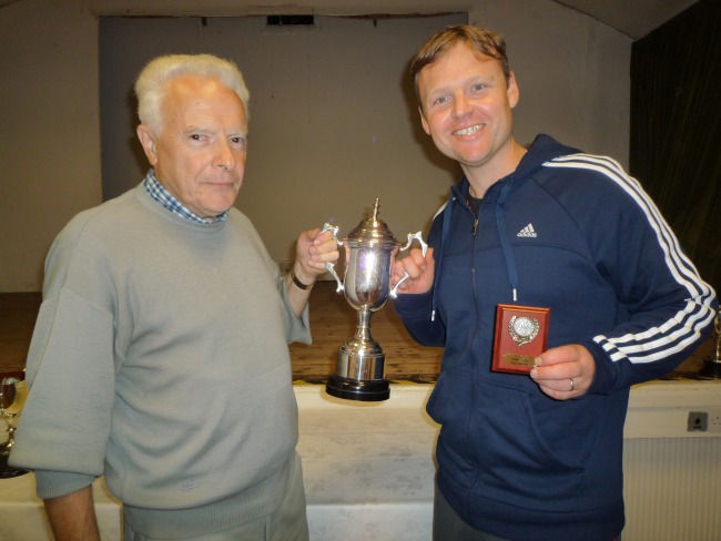 Mens Singles winner Paul Unwin with Bill Heath WJTC Chairman