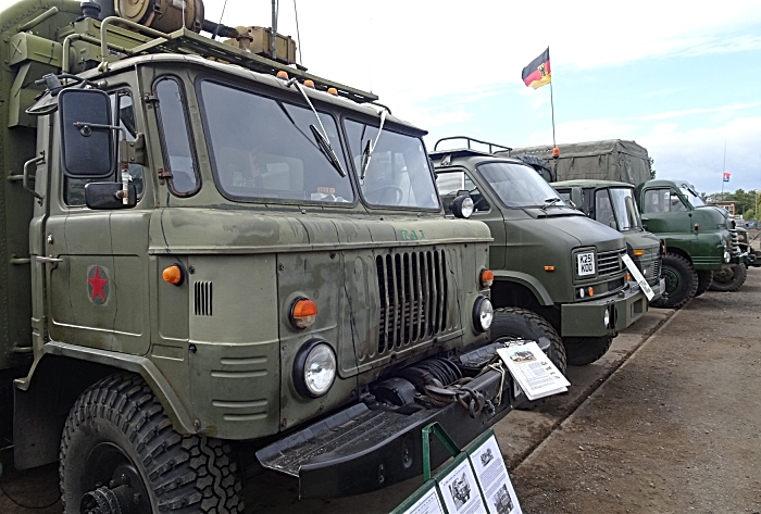 Military vehicles on display