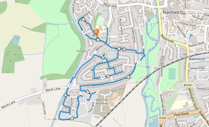 Millfields Footstep Trail map