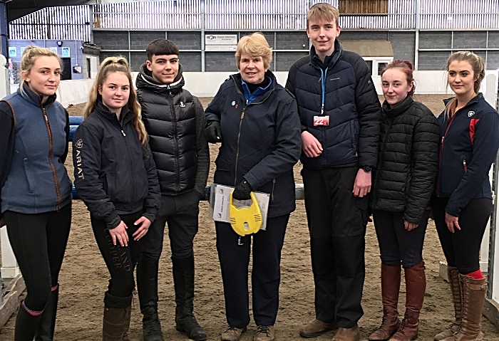 Equine students Millie Corfield, Hana Johnson, Tayler Davis, Sue Barratt, Lewis Ecclestone, Libby Hodkinson, Zara Roberts (1)