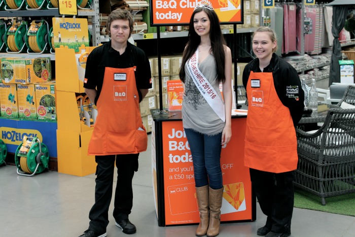 Miss Cheshire Natasha Hemmings at B&Q