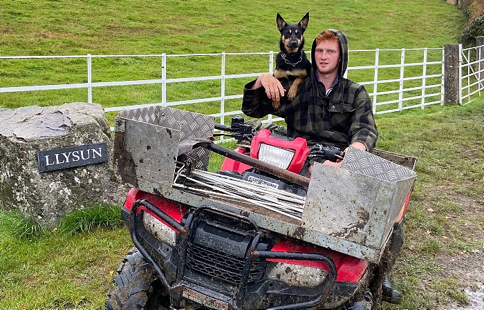 Morgan Tudor with dog - BBC Countryfile awards