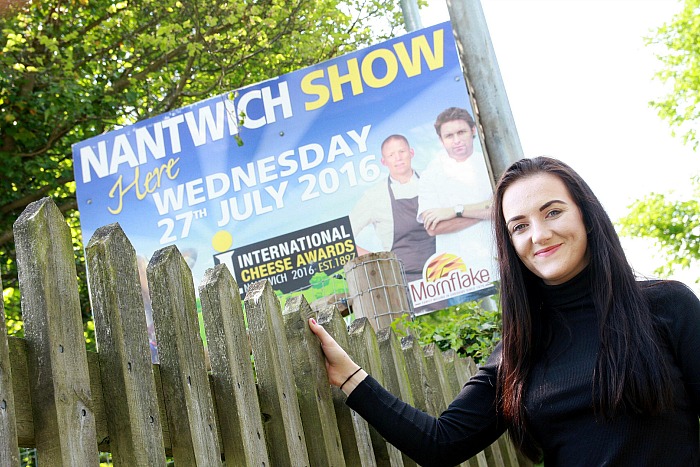 Mornflake brand manager Hannah Smith at the entrance to the Nantwich showground