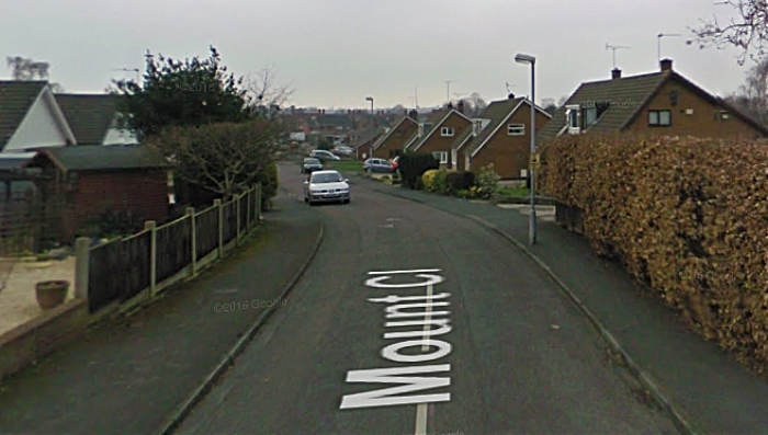 smoking materials - Mount Close Nantwich - bungalow fire - Google Street View