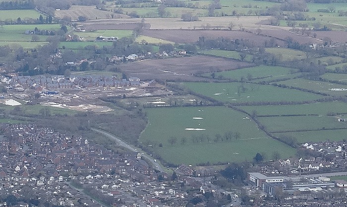 new inquiry - Muller Property plan for green land (centre), brine leas bottom right, stapeley gardens housing, left - pic by Jonathan White