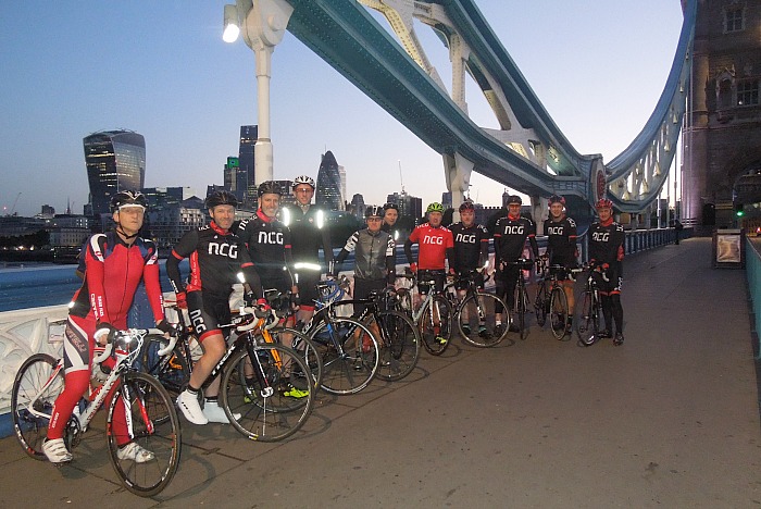 NCG at the start on Tower Bridge in London