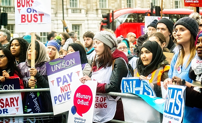 NHS nurses pay protest planned - stock image courtesy of Garry Knight, licence free