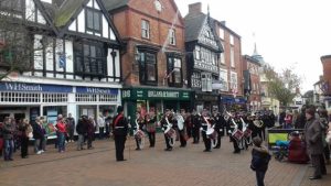 Remembrance Sunday service in Nantwich town centre