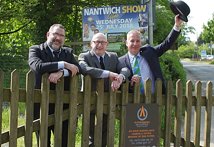 Nantwich Show chairman Michael-John Parkin with Alpha Omega managing director Ken Lawton and Operations Director Andy Taylor as they plan security of the event