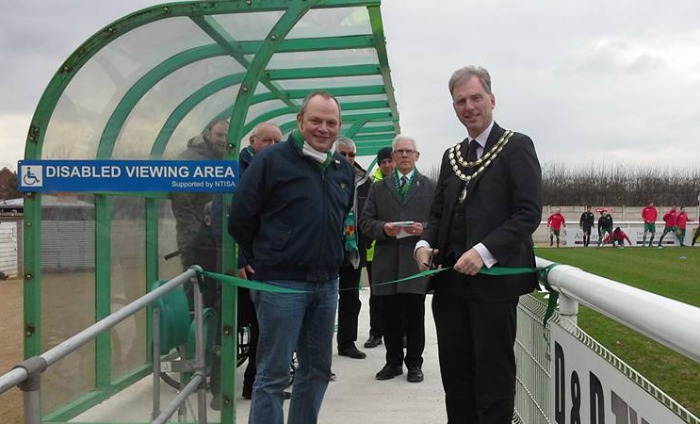 Nantwich Town disabled stand opening at Weaver Stadium