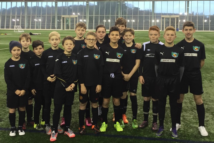 Nantwich Town youth players at St George's Park, England centre