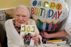 Nantwich care village resident celebrates 101st birthday – with 101 cards!
