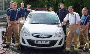 Nantwich fire crews raise more than £200 in charity car wash