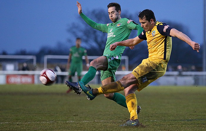 Nathan Cotterell eyes the ball