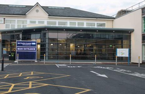 New main entrance at Leighton Hospital