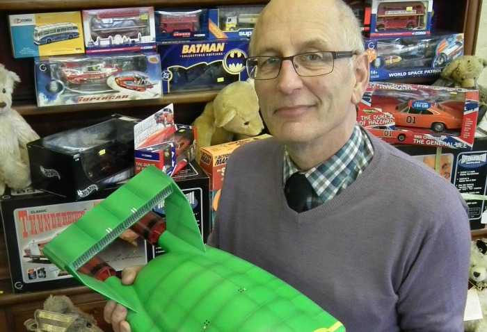 Nick Allsopp, of Peter Wilson auctioneers, and toys