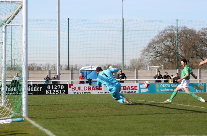 Nicky Platt opener for Nantwich Town against Witton Albion