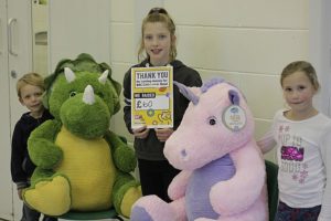 Young Stapeley pupil raises Children in Need cash with toy name competition