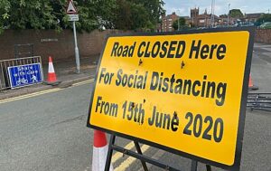 Nantwich pedestrians “jumped for our lives” on closed road