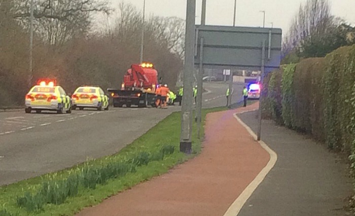 Police incident on Peter de Stapleigh Way in Nantwich