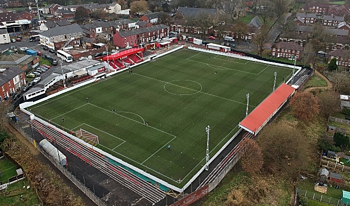 Ashton United Stadium aerial view