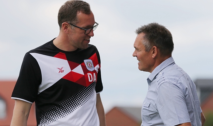 Pre-match l-r Dave Artell speaks to Dave Cooke (1)