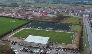 Aerial view of Nantwich Town v Stafford Rangers