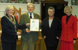 Nantwich in Bloom honoured by town council for North West Gold award