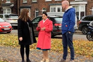 Priti Patel in Nantwich with Dr Mullan and Barony Park campaigners