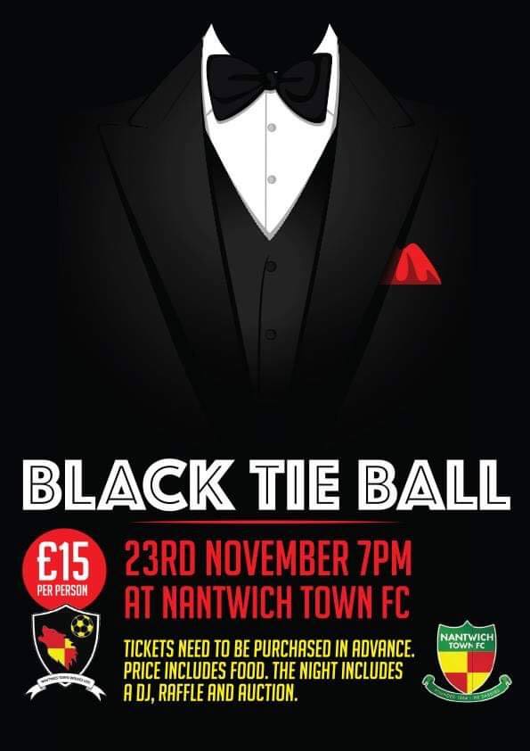 Publicity poster - Black Tie Ball - Nantwich - Sat 23-11-19