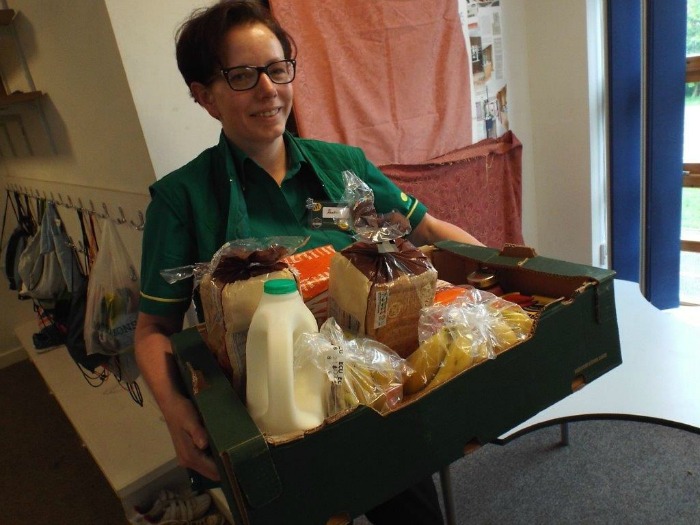 Rachel Lewis, Morrisons Nantwich, donating breakfast for SATs pupils