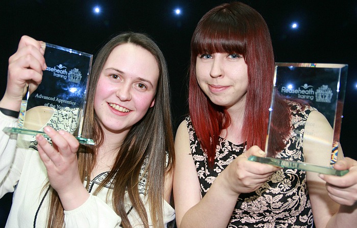 Reaseheath Apprentices of Yr Katie Stanley and Sian Howell