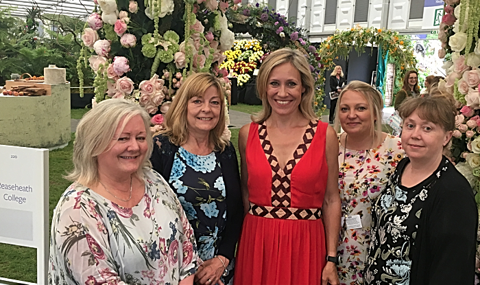 Reaseheath team with BBC journalist ophie Raworth (1)