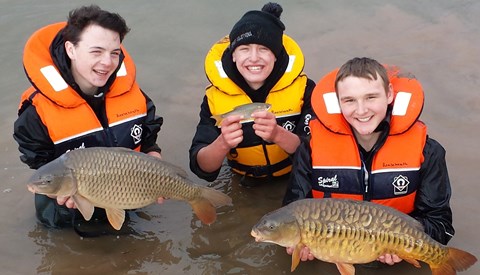 Ryan Richardson, Ben Cook and Regan Reynolds L3 Dip fish man