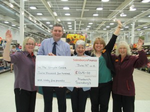 Wingate Centre’s £12k boost from Sainsbury’s Nantwich