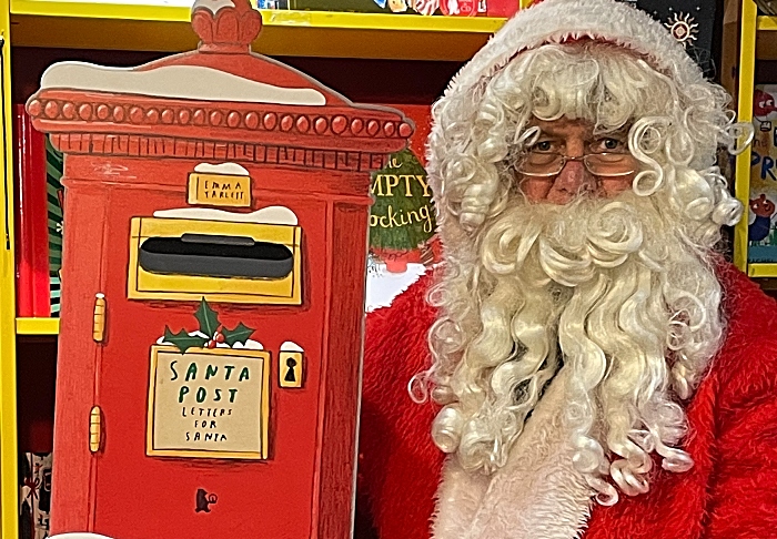 grotto - Santa Claus with his Santa post box
