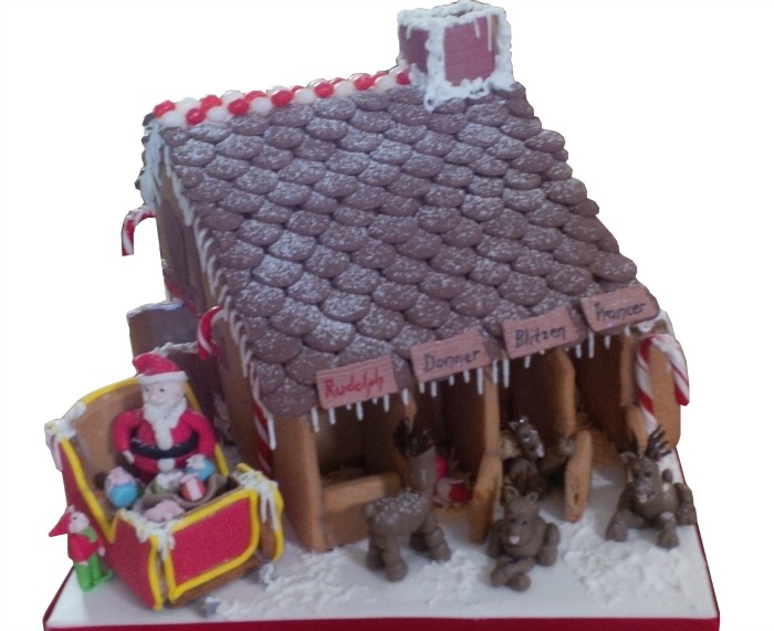 Santa's Gingerbread Workshop-Stables - cake