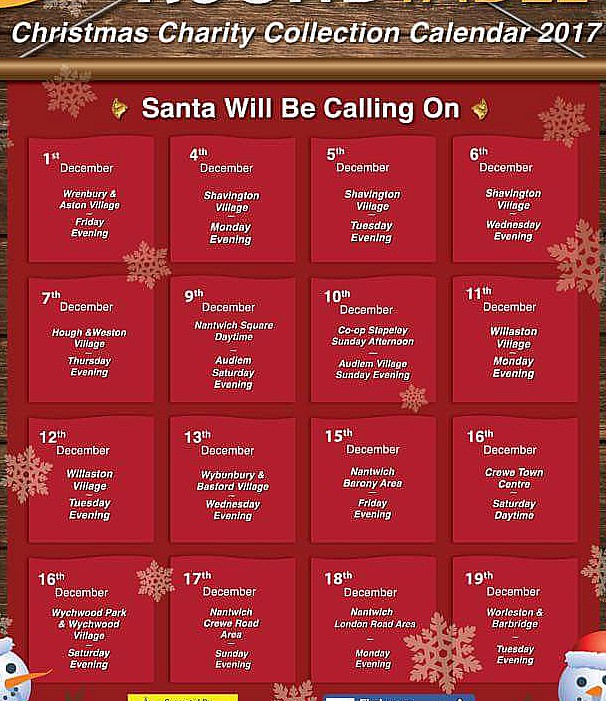 Santa's schedule - Round Table float